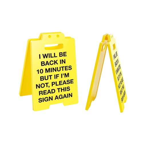 Funny Team Office Gifts,I Will Be Back In 10 Minutes Sign, Answer Rates Funny Desk Sign, Desk Accessories for Work,Gag Fun Gift for Coworker Teammate Employee Boss, Office Cubicle Decor