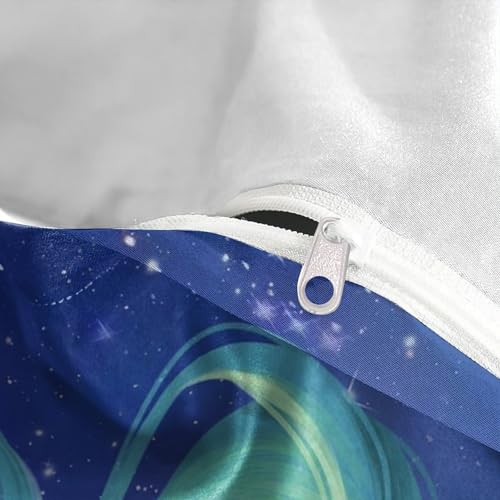 Housse de couette licorne haut de gamme parure lit super king 260x220cm microfibre finition éclair - 8