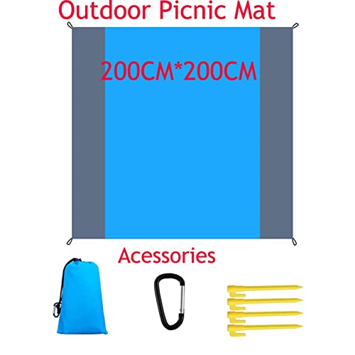 SWAGOFKG Cobertor de piquenique 2 x 2 m tapete de praia colorido impermeável para uso ao ar livre pr