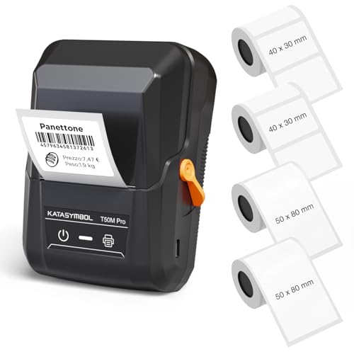 SUPVAN T50M Pro, stampante per etichette con 4 rotoli, stampante