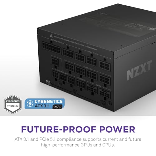 Image of NZXT C1500 Platinum ATX 3.1 | Fully Modular Low-Noise PC Gaming Power Supply | 1500 Watts | 80 Plus Platinum| Dual 12V-2x6 Connectors | Zero Fan Mode | 100% Japanese Capacitors | Black