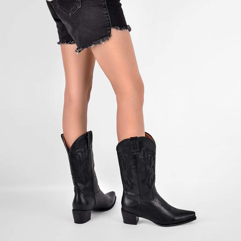 LISHAN Women's Western Boots Cowboy Cowgirl Boots - Image 5