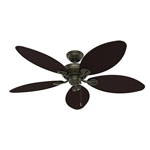 Hunter Fan Company Hunter 54098 Tropical/British Colonial 54``Ceiling Fan From Bayview Collection In Bronze/Dark Finish, Provencal Gold #TOP1
