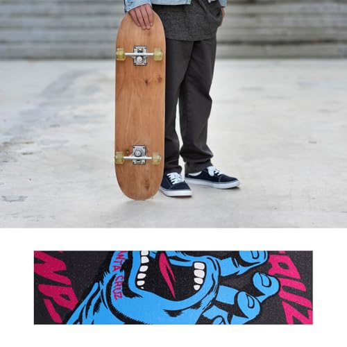 Ieron Premium wasserfeste Aufkleberbögen aus Sandpapier für Skateboards und Scooter, 83,2 x 24,9 cm, Evil Hand