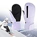 Aymzbd Winter Ski Mittens Cold Weather Skiing Equipment,Waterproof,Snow Mitts Ski Gloves for Snowmobiling Winter Sports Skating, Purple