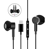 USB Type C Earbuds Headphone with Microphone Earphones Compatible with Samsung Galaxy A53 S23 S22 S21 Ultra S21 FE S20 Plus Note 20 Ultra Z Fold4 Fold 3 Flip 4, Pixel 7 6 Pro OnePlus 11 10 Pro (Black)