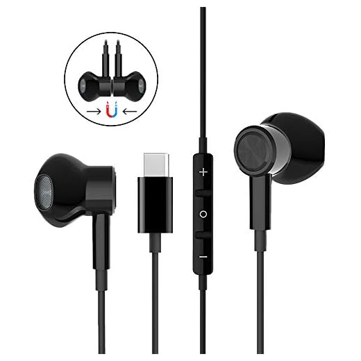 USB Type C Earbuds Headphone with Microphone Earphones Compatible with Samsung Galaxy A53 S23 S22 S21 Ultra S21 FE S20 Plus Note 20 Ultra Z Fold4 Fold 3 Flip 4, Pixel 7 6 Pro OnePlus 11 10 Pro (Black)