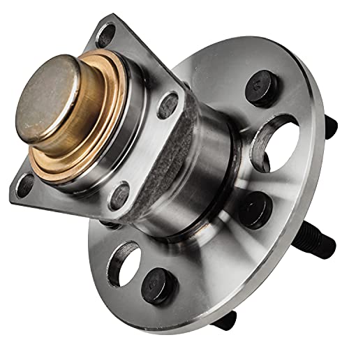 Image of Detroit Axle - Pair Rear Wheel Bearing and Hubs Assembly for 1980-2005 Buick Skyhawk /Skylark, Cadillac Cimarron, Chevy Beretta /Cavalier /Citation, Oldsmobile, Pontiac, 5 Lugs Non-ABS