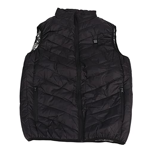 Phefop Chaleco calefactable para hombre, ligero, lavable, chaleco con calefacción eléctrica, color negro (XL)