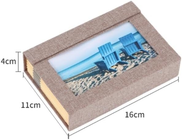 Travel Growth Commemorative Book ﻿ Cloth Cover Photo Frame Photo Storage Album Indoor Creative Folding Photo Frame Ornaments Applicable to photos, receipts, star cards, etc(Blue)