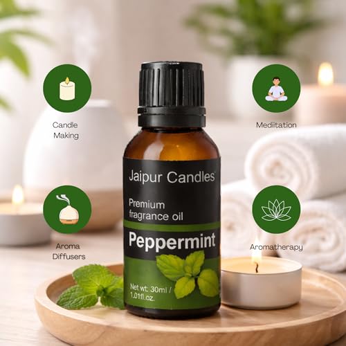 Image of Fragrance Oil | 30 ml | Aroma Oil for Home Fragrance | Best for Aromatherapy | Use in Diffusers, Candles, Air Fresheners (30ML, Peppermint)