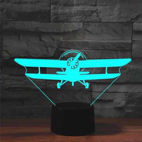 Lámpara de mesa de noche ilusión 3D con control remoto miniatura 6