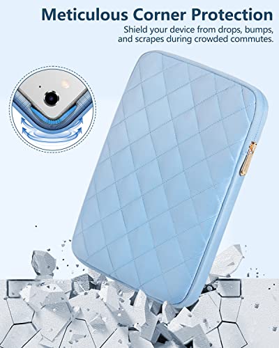 Dadanism Puffy Tablet Sleeve Bag 9-11 Inch Carrying Case For Ipad Pro 11 2021-2018, Ipad Air 5/4 10.9 2022/2020, Ipad 10.2 2021-2019, Ipad 10Th Gen 10.9 2022, Galaxy Tab A8/S8/S6 Lite, Blue #TOP3