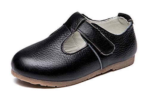 Girls‘ Genuine Leather Mary Jane Flats T-Strap Oxfords School Uniform Dress Shoes (Toddler/Little Kid)