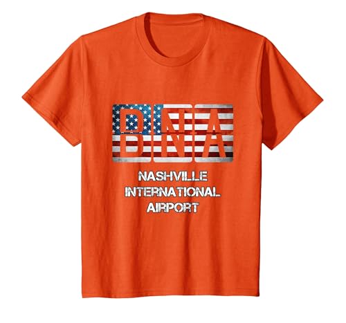 BNA Nashville Airport T-Shirt, Youth, Orange, Large