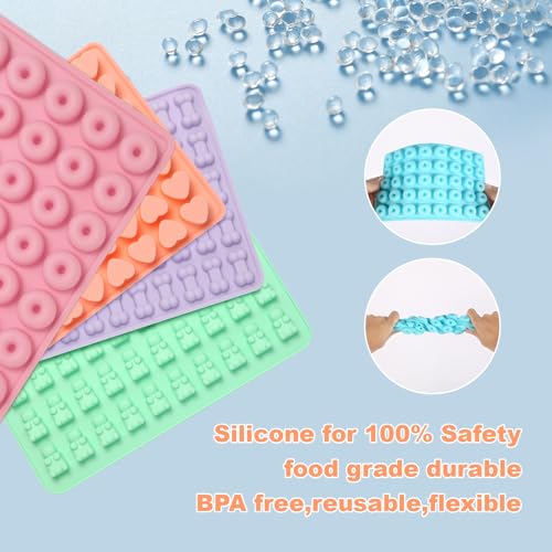 Luxoraiova Backmatte Hundekekse, 4 Stück Backmatten für Hundeleckerlies Set, Silikon Backform Hundekekse für DIY Hundekekse, Schokolade, Süßigkeiten, Kekse, BPA-frei