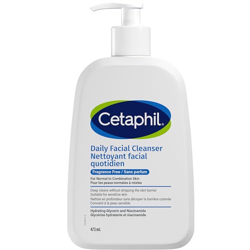 Cetaphil Daily Facial Cleanser Fragrance Free (473ml) - Deep Clea...