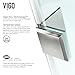 VIGO Monteray 30 in. L x 30 in. W x 73 in. H Frameless Hinged Square Shower Enclosure in Brushed Nickel with Clear Glass-VG6011BNCL32