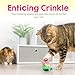 Large Cat Crinkle Balls 2.5 Inch | 12 Pack | Soft Lightweight Indoor Cat Toys with Durable Crinkle Build and Engaging Sound