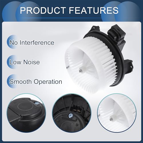 Image of HVAC Blower Motor Assembly, No.8710360330 for Dodge Avenger 2008-2014 Metal Plastic Black White, 1 Pc