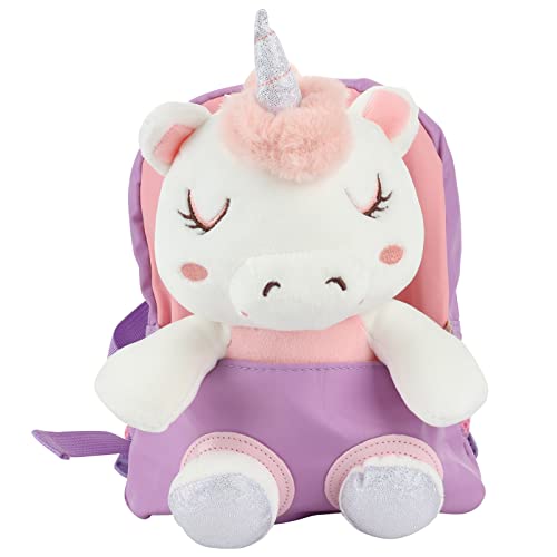 Lotvic Kinderrucksack für Kleinkinder, Kindergarten Rucksack, Funktionsrucksack, Mini Rucksack, kindergarten rucksack für Krippe, Kita, Ausflüge empfohlen für Mädchen ab 2 Jahren, Violett Cover