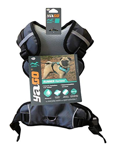 YAGO Sport Harness for Dogs Grey, Adjustable, Size M 69-80 cm, Waterproof Fabric - Image 2