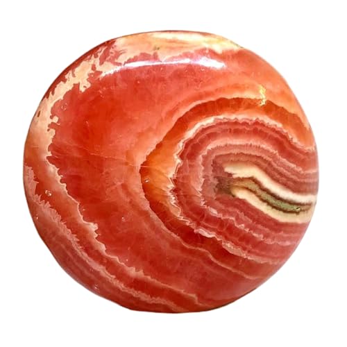 Rhodochrosite gemme cabochon rond 27x27x6mm pour création collier DIY