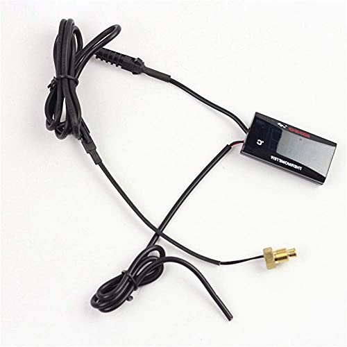 Thermomètre Moto Instruments Température de l'eau Affichage numérique Jauge Plus Lecteur Adaptateur capteur (Red+18mm Sensor Adapter) (s, BLUE) - Image 8