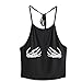 Produktbild TWIFER Frauen T-Shirt mit Druck auf Brusthöhe Camisole Neckholder Tank Tops Cami(M/38,Schwarz-1)