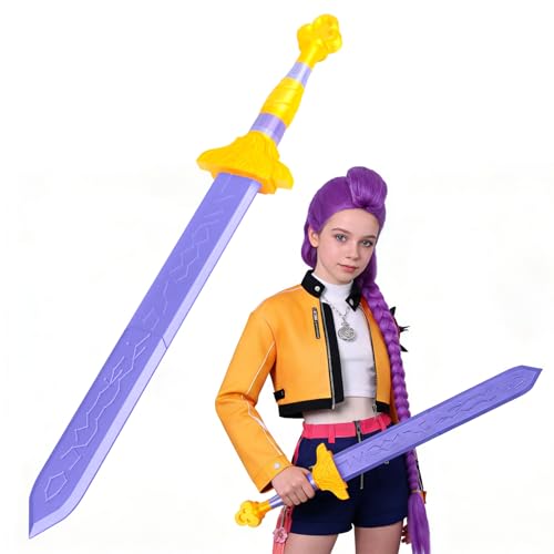 Anime Cosplay Waffen Set 26cm Cosplay Kostüm Schwert 3D-Gedruckte Lila Requisitenwaffe Verkleiden Prop Anime Zubehör Spielzeug Waffen für Halloween Karneval Cosplay Party Fasching Dress-up