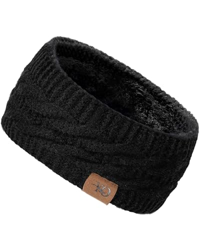 Ymomode Knit Winter Ear Warmer Headband (Black) - image 1