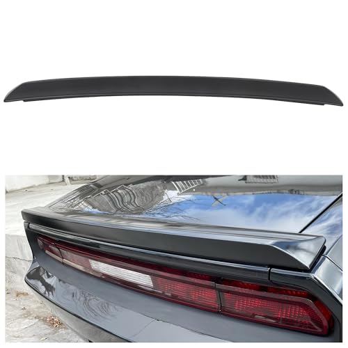 HECASA Rear Trunk Spoiler Wing Compatible with 2008-2023 Dodge Challenger ABS Unpainted Matte Black SRT Style