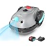 YARDCARE V100 Robot Tagliaerba a Batteria con Navigazione Visiva, Rilevamento di 150 Ostacoli, Robot Tosaerba Elettrico Fino a 150 m², Robot Tosaerba Eelettrico con Lame di Ricambio