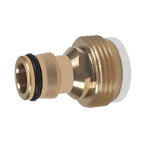 Juvielich Male Thread Hex Nipple 3/4PT Quick Coupler Connector for Air Pipe Fuel Pipe Water Pipe Application Brass 34x25mm 1PCS