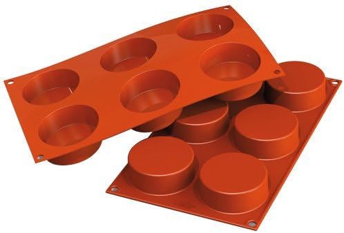 Professional Silicone Baking Mold, Cylinder 6 Cavities (1 Each)