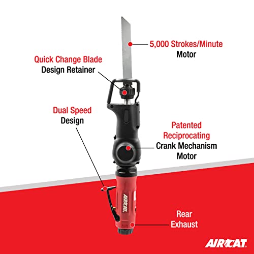 Aircat 6355 Low Vibration Reciprocating Air Saw 5,000 Strokes Per Minute thumb #1