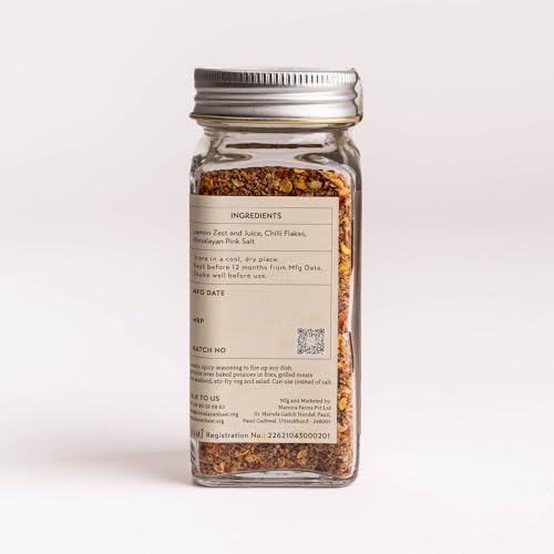 Image of Himalayan Haat Lemon Chilli Seasoning Salt - Zesty & Spicy Blend with Himalayan Pink Salt & Single-Origin Herbs | Ideal for Fish, Salads & Stir-Fries | 65g