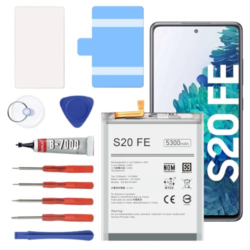 Qoutmcuy 5300mAh High Capacity Battery for Samsung Galaxy S20 FE (SM-G781B/G781U/G781W) & A52 5G (A526B/DS/A5260), EB-BG781ABY Replacement Battery with Repair Tool Kit