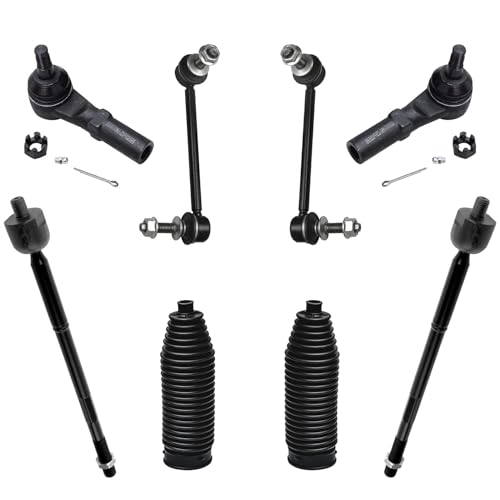 Image of Detroit Axle - 16pc Front Suspension Kit for 11-14 Chrysler 300, 11-18 | Dodge Challenger 11-20 Charger, 6 Control Arms Upper & Lower 2 Sway Bars 4 Tie Rods 2 Lower Ball Joints 2 Boots Replacement