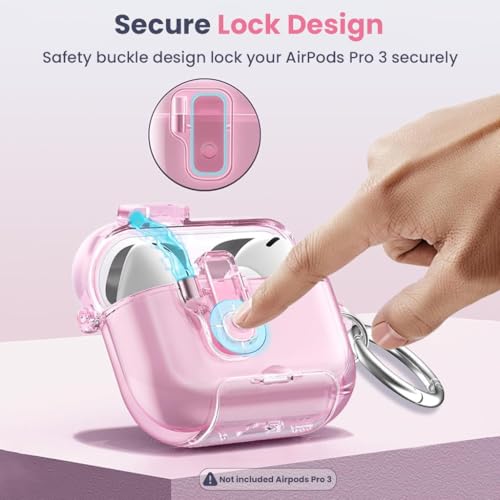 Image of ZORBES Silicone Earbud Charging Case Cover for AirPods Pro 3 with Carabiner | Scratch Protection, Slim Fit for Daily Carry, Soft Silicone, Precise Charging Access, Easy to Clean