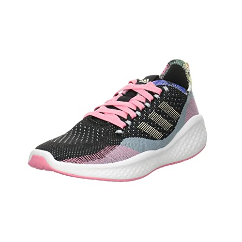 Adidas Womens Fluidflow 2.0 CBLACK/BLIORA/BLIPNK Sneaker - 4 UK (GX7290)
