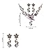 Femicuty Fashion Womens Retro Purple Butterflies Elegant Style Necklace Earring Sets