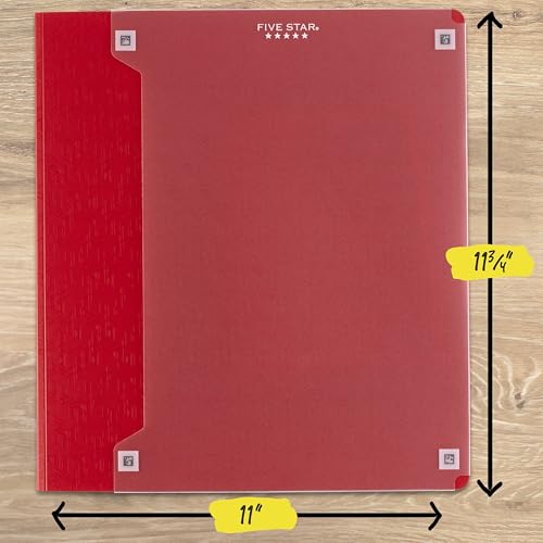 Five Star 3-Ring Binder + Study App, 6 Pack, 1.5 Inch Binder with D Rings and Customizable Clear View Cover, 375 Sheet Capacity, Assorted Colors (261460-23) by Five Star - Image 9