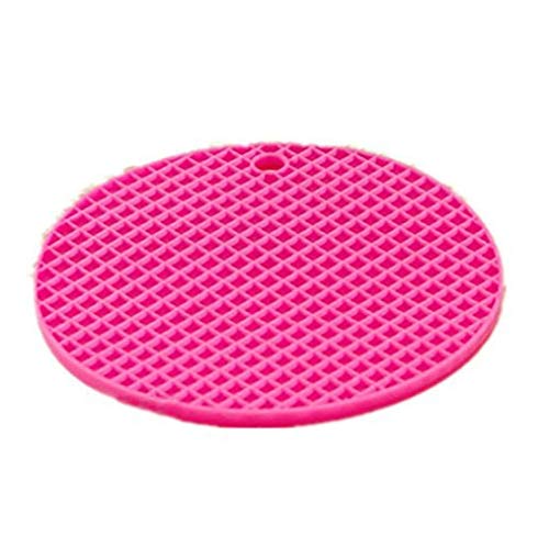 TOPMOOM 1 Piezas de Mesa de Silicona Alfombrillas Antideslizantes Resistentes al Calor Posavasos Mantel Individual para Platos de Cocina de Cocina de TheBigThumb, Rosa Fuerte