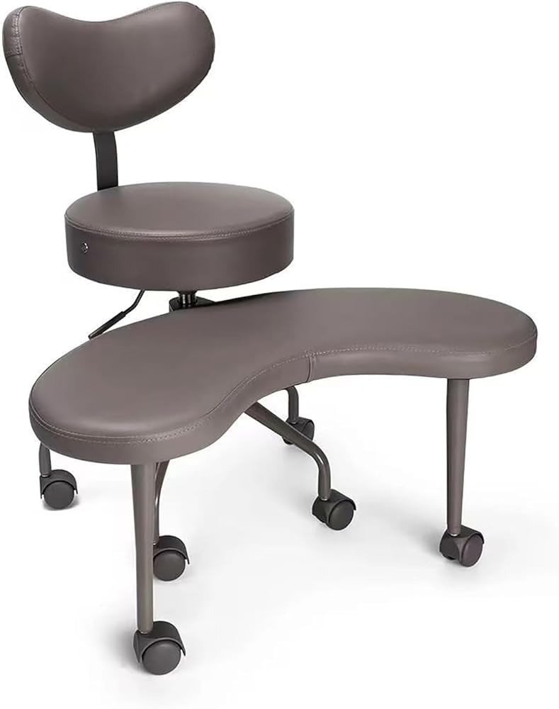 Siege Assis Genoux Chaise de Siège pour Enfants pour S'asseoir Les Jambes Croisées, Chaise Ergonomique à Genoux avec Repose-pieds, Tabouret de Méditation/chaise D'extérieur pour Salon de(Color:Marron)