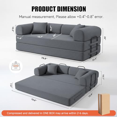 Luxury Velvet Sofa Bed Convertible