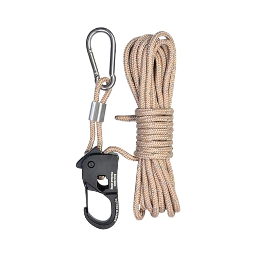 Cuerda para Exterior - Cordel con Ajustador Anti| 4 mm 4 m Cuerdas de para Tienda con Gancho | para Senderismo Refugio Mochilero Escalada Kayak Picnic Jardín Patio Toldo