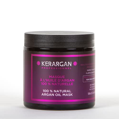 Kerargan - Arganöl-Maske zur intensiven Pflege und Stärkung von Locken - Für lockiges Haar - Sulfat-, paraben- und silikonfrei - 500 ml Cover