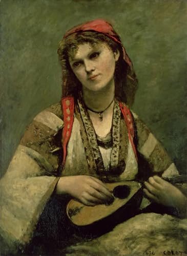 Impresión sobre lienzo Christine Nilson cuadro decorativo de Corot para salón o dormitorio