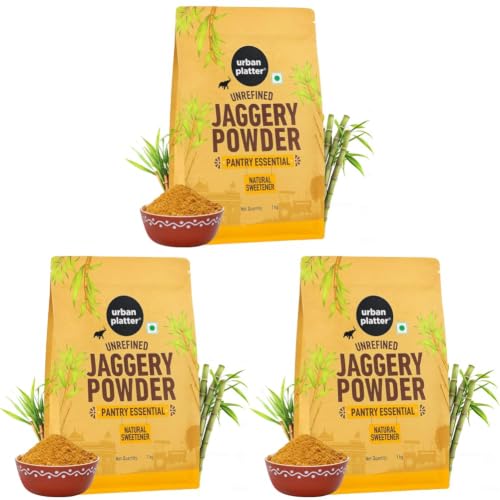 Image of Urban Platter Jaggery Powder, 1Kg / 35.2oz [Pure, Natural & Chemical Free] (Pack of 3)